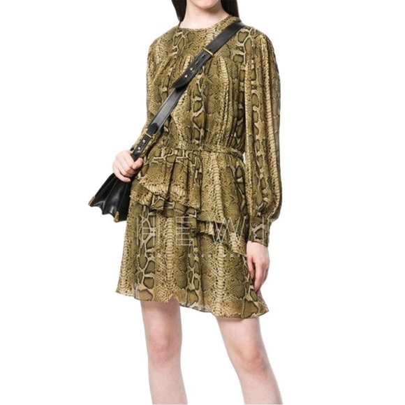 Isabel Marant Python ruffle dress NWOT - Picture 1 of 14